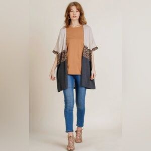 Umgee Oversized Color Block Duster